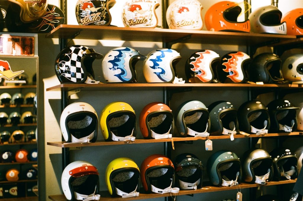 white yellow and black helmet